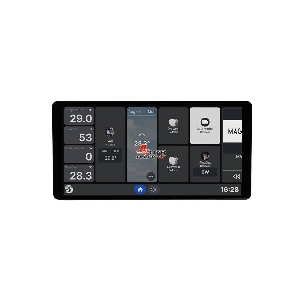 Išmanių namų valdymo ekranas Shelly X2i sidabrinis (6.9" liečiamas ekranas, Wi-Fi, Bluetooth)