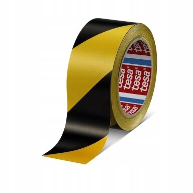Įspėjamoji grindų žymėjimo juosta TESA (geltona/juoda) 33m x 50mm 60760-00093-15 Įspėjamoji grindų žymėjimo juosta TESA (geltona/juoda) 33m x 50mm 60760-00093-15
