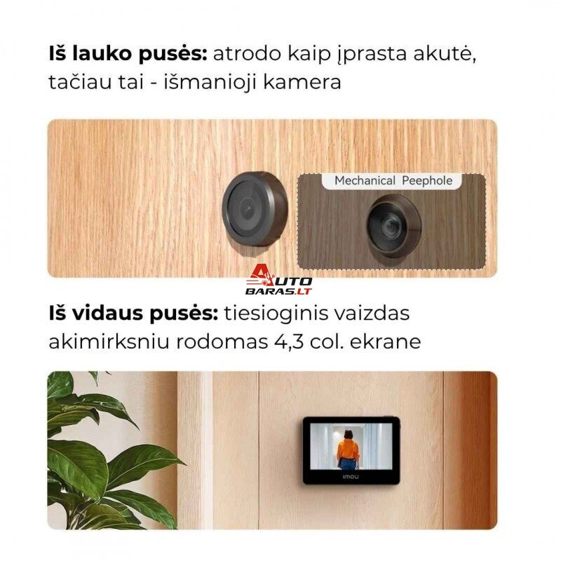 Išmani durų akutė su monitoriumi IMOU VD1-5M0S, 5MP, pakraunama 2