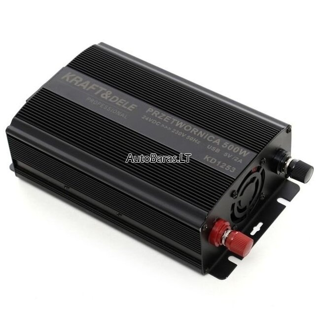 Įtampos keitiklis (inverteris) 500/1000W 12V-230V 1