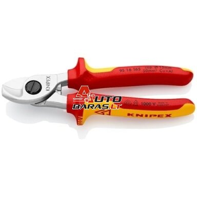 Izoliuotos kandyklės elektros kabeliui KNIPEX 9516165 (Ø15mm/50mm2, 165mm, 1000V) Izoliuotos kandyklės elektros kabeliui KNIPEX 9516165 (Ø15mm/50mm2, 165mm, 1000V)