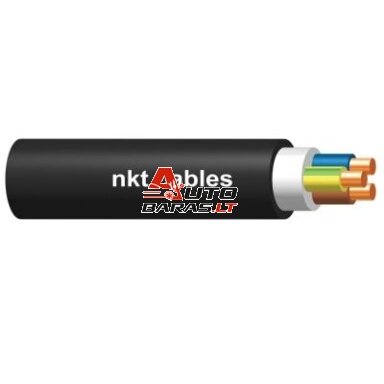 Jėgos kabelis CYKY 5x16mm² 450/750V NKT (juodas, PVC, skirtas kloti žemėje, 500m) Jėgos kabelis CYKY 5x16mm² 450/750V NKT (juodas, PVC, skirtas kloti žemėje, 500m)