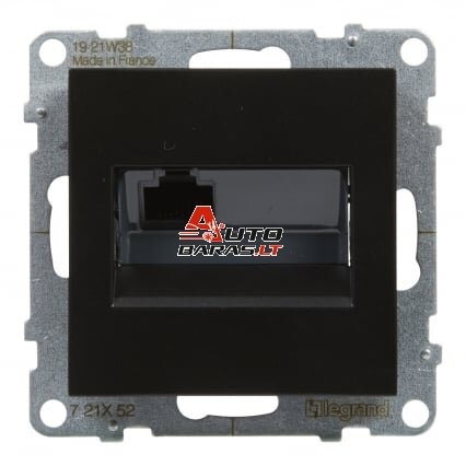 Juodas RJ45 UTP 6A lizdas Legrand SUNO 721454