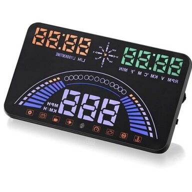 K27 OBD PRIEKINIO STIKLO „HUD 5.8“ SKAITMENINIS EKRANAS / Projekcija GPS