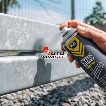 K2  Aerozolis purškiamas CINKAS / DAŽAI "CYNK SPRAY" 400ML 6