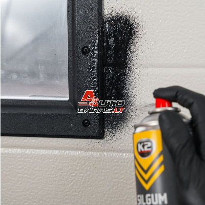 K2 SILGUM ELASTINĖ PURŠKIAMA GUMINĖ DANGA JUODA 400ML 2