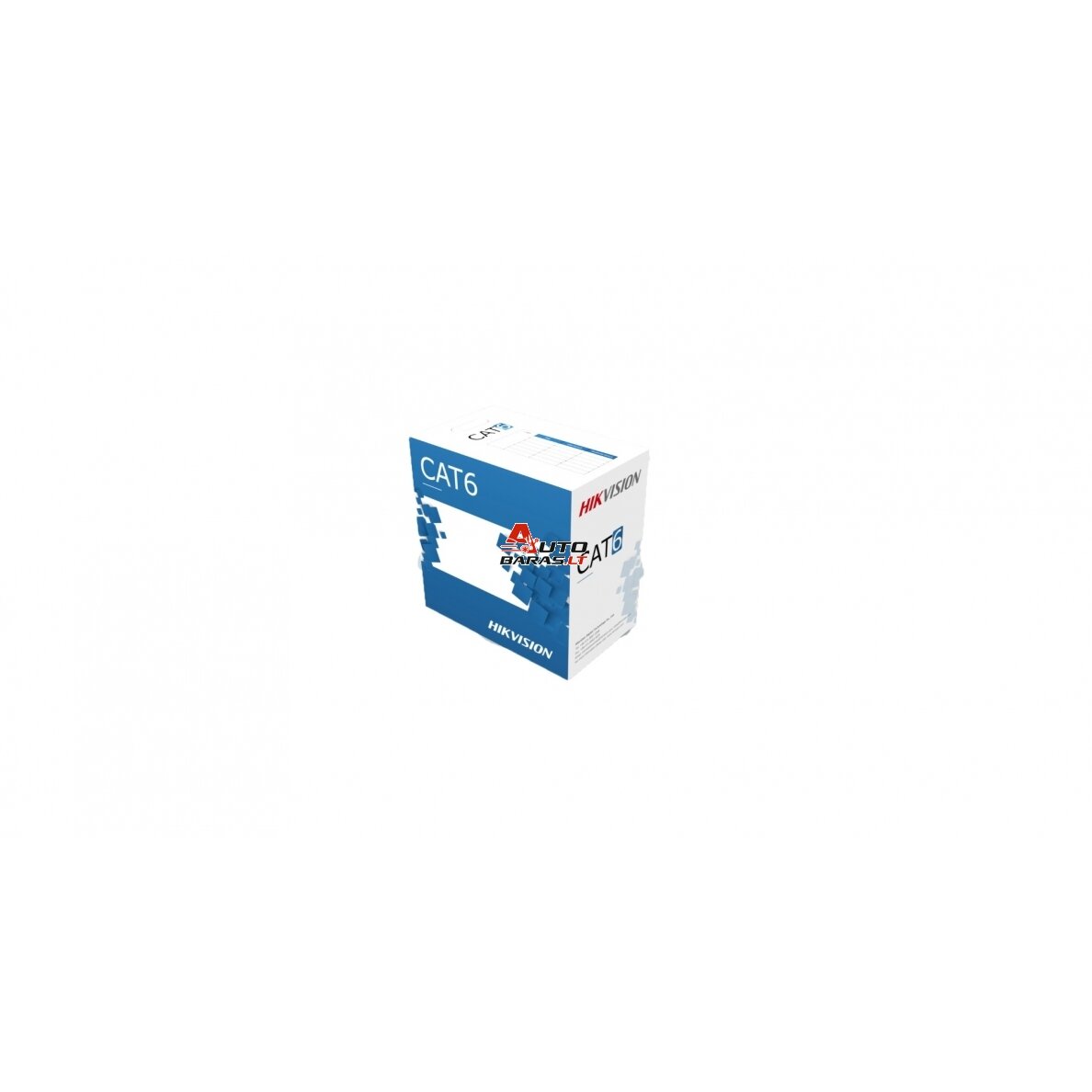 Kabelis ryšio Hik-vision UTP 6E (Gysla-0.53mm, ritė 305m, vidaus) DS-1LN6-UE-W