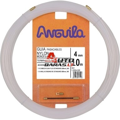 Kabelio pratraukėjas nailoninis (10m, 4mm, baltas, nailonas)