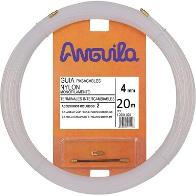 Kabelio pratraukėjas nailoninis (20m, 4mm, baltas, nailonas)