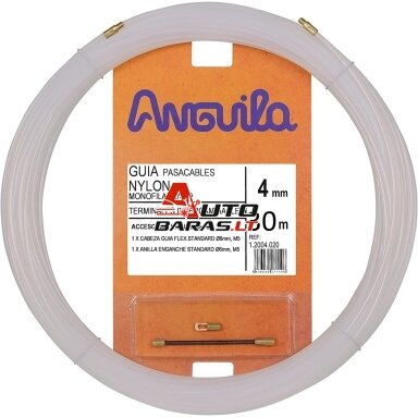 Kabelio pratraukėjas nailoninis (30m, 4mm, baltas, nailonas)