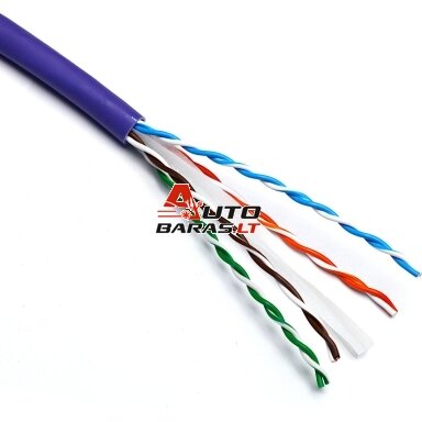 Kabelis ryšio Excel 190-071-500 Cat6 U/UTP (LSOH, 23AWG, B2CA, violetinis, ritė 500m.) Kabelis ryšio Excel 190-071-500 Cat6 U/UTP (LSOH, 23AWG, B2CA, violetinis, ritė 500m.)