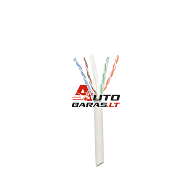 Kabelis ryšio Excel Cat5 U/UTP  (PVC, ECA, pilkas, ritė 305m.)