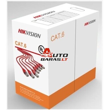 Kabelis ryšio Hikvision UTP 6E CCA (ritė 305m) DS-1LN6U-W/CCA Kabelis ryšio Hikvision UTP 6E CCA (ritė 305m) DS-1LN6U-W/CCA