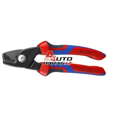 Kabelių kirpimo žirklės KNIPEX 9512160 (160mm, Ø15mm/50 mm2) Kabelių kirpimo žirklės KNIPEX 9512160 (160mm, Ø15mm/50 mm2)