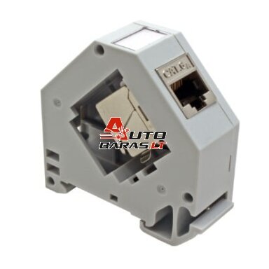 Kampinis adapteris RJ45 keystone lizdui (montuojamas ant DIN bėgelio) Kampinis adapteris RJ45 keystone lizdui (montuojamas ant DIN bėgelio)