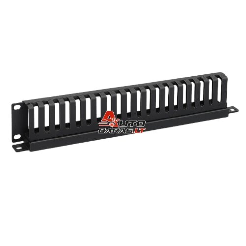 Kabelių sutvarkymo panelė–šukos 19" 1U LK-CM-0041 (horizontali, 24 skyriai)
