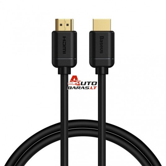 Kabelis HDMI-HDMI BASEUS CAKGQ-C01 (3.0m, HDMI 2.0, juodas, 4K 60Hz)