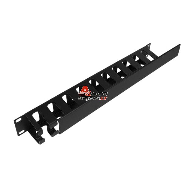 Kabelių sutvarkymo panelė–šukos 19" 1U LK-CM-0056 (horizontali, 12 skyrių)
