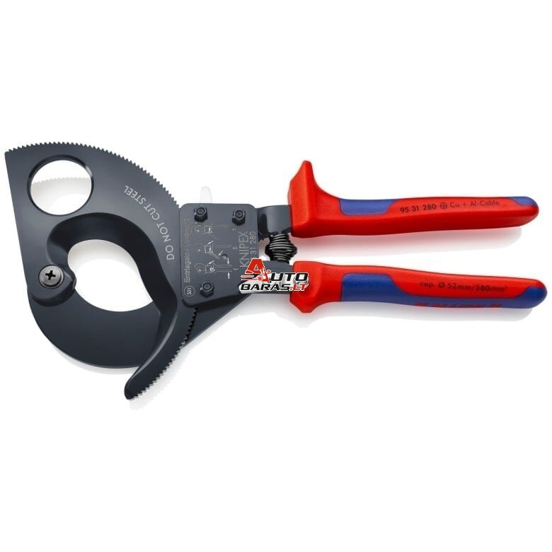 Kabelių kirpimo žirklės KNIPEX 9531280 (Ø51mm/380 mm2)