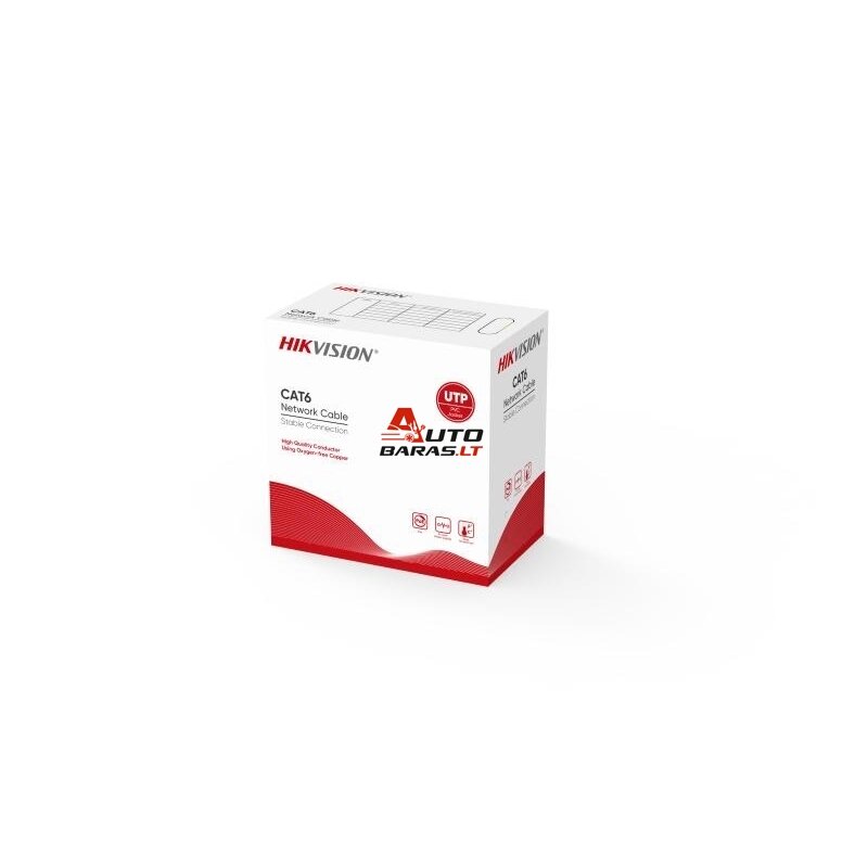 Kabelis ryšio Hik-vision UTP 6 (Gysla-0.55mm, ritė 305m) DS-1LN6-UU