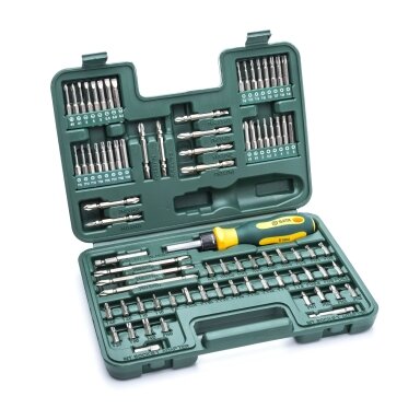 Keičiamų antgalių rinkinys (IMBUS, TORX, SPLINE)(80vnt) Keičiamų antgalių rinkinys (IMBUS, TORX, SPLINE)(80vnt)