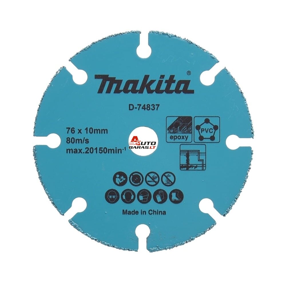 Kietmetalio pjovimo diskas 76mm Makita D-74837