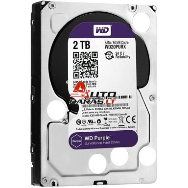 Kietas diskas WD Purple WD20PURX Surveillance 2 TB