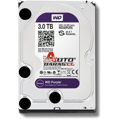 Kietas diskas WD Purple WD30PURX-78 Hikvision Surveillance 3 TB