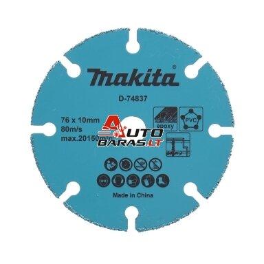 Kietmetalio pjovimo diskas 76mm Makita D-74837 Kietmetalio pjovimo diskas 76mm Makita D-74837