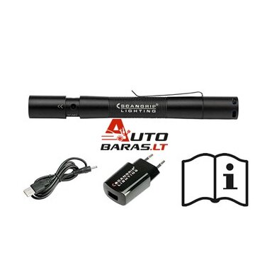Kišeninis pakraunamas LED žibintuvėlis SCANGRIP FLASH PEN R