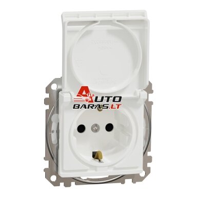 Kištukinis lizdas su įžeminimu ir dangteliu Schneider Electric Sedna Design SDD211024 (baltas, IP44) Kištukinis lizdas su įžeminimu ir dangteliu Schneider Electric Sedna Design SDD211024 (baltas, IP44)