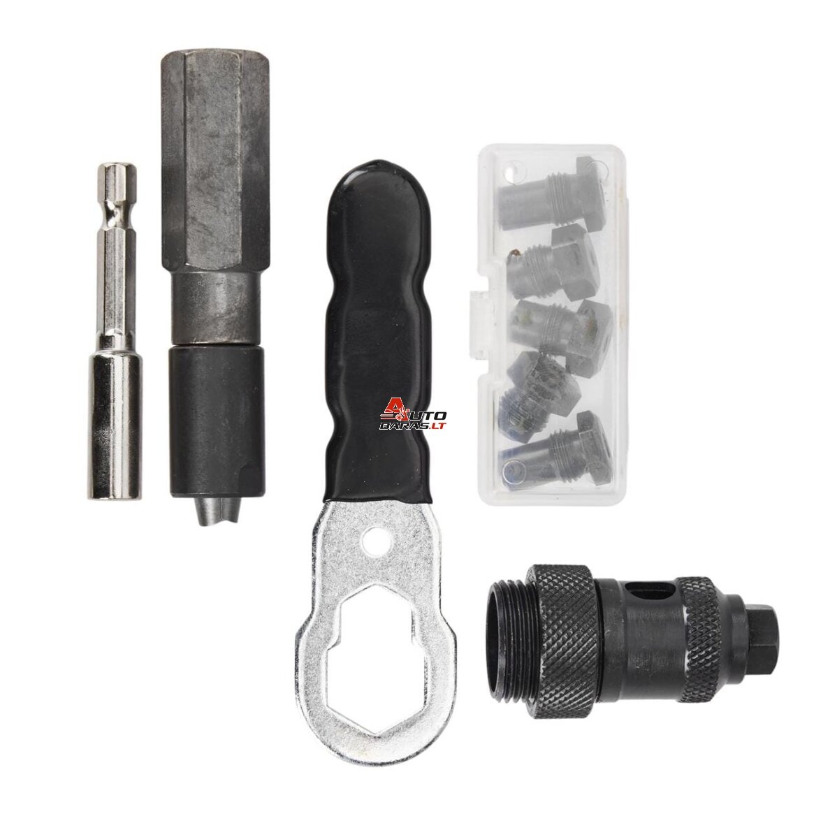 Kniediklio adapteris 3in1 srieginėms kniedėms M3-M12 suktuvui/gręžtuvui 12
