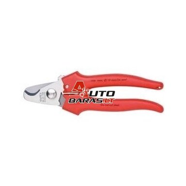 KNIPEX dvigubų ašmenų kabelių žirklės, 165 mm