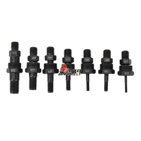 Kniediklio adapteris 3in1 srieginėms kniedėms M3-M12 suktuvui/gręžtuvui 10