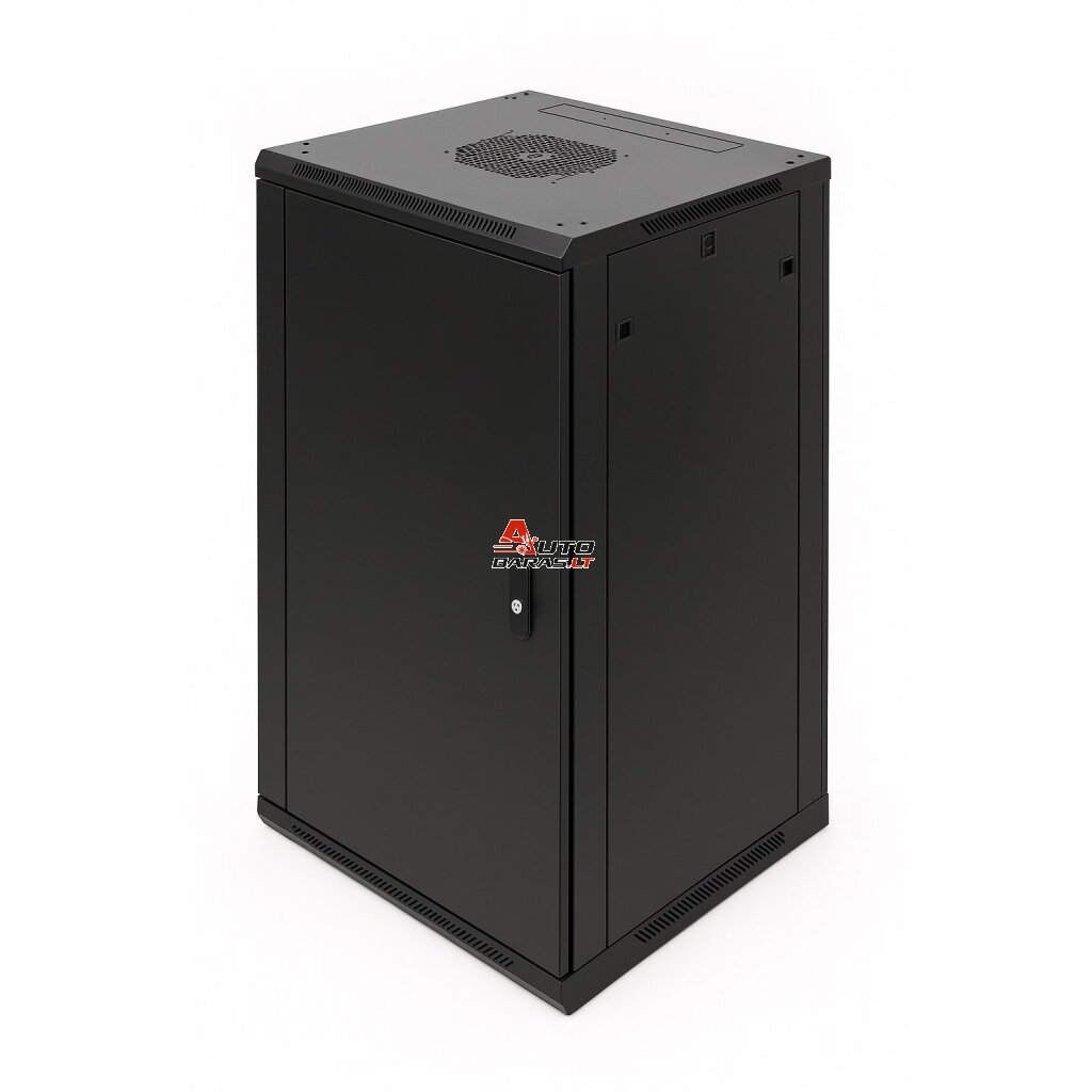 Komutacinė spinta 19'' pakabinama 15U 600x450mm (juoda, nesurinkta, IP20) ASP2-6415