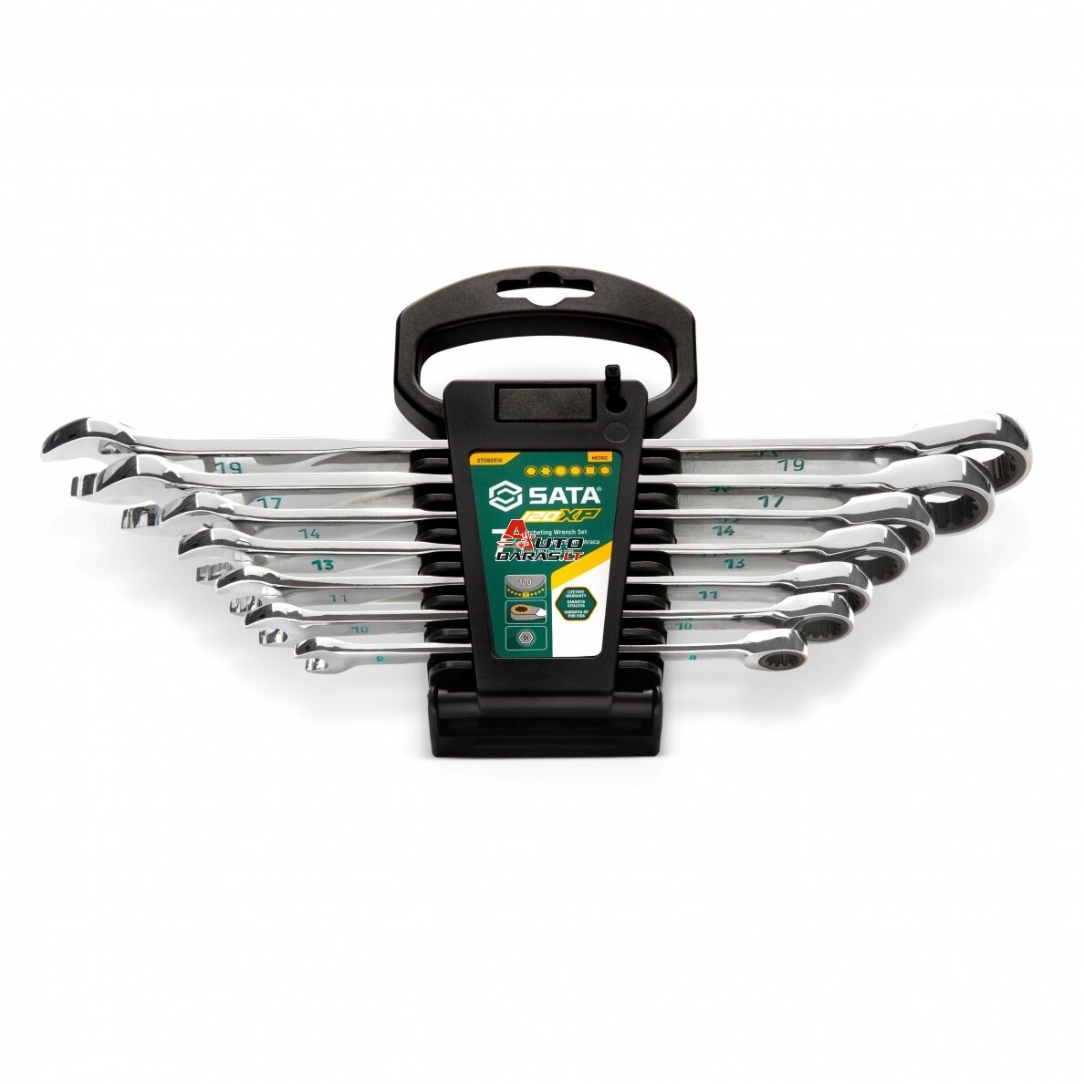 SATA Kombinuotų raktų su terkšle rinkinys 7vnt. (8-19mm) 120XP