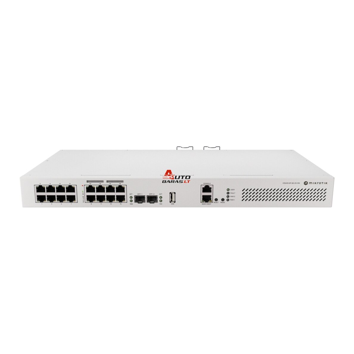 Komutatorius 16 prievadų Mikrotik CRS418-8P-8G-2S+RM