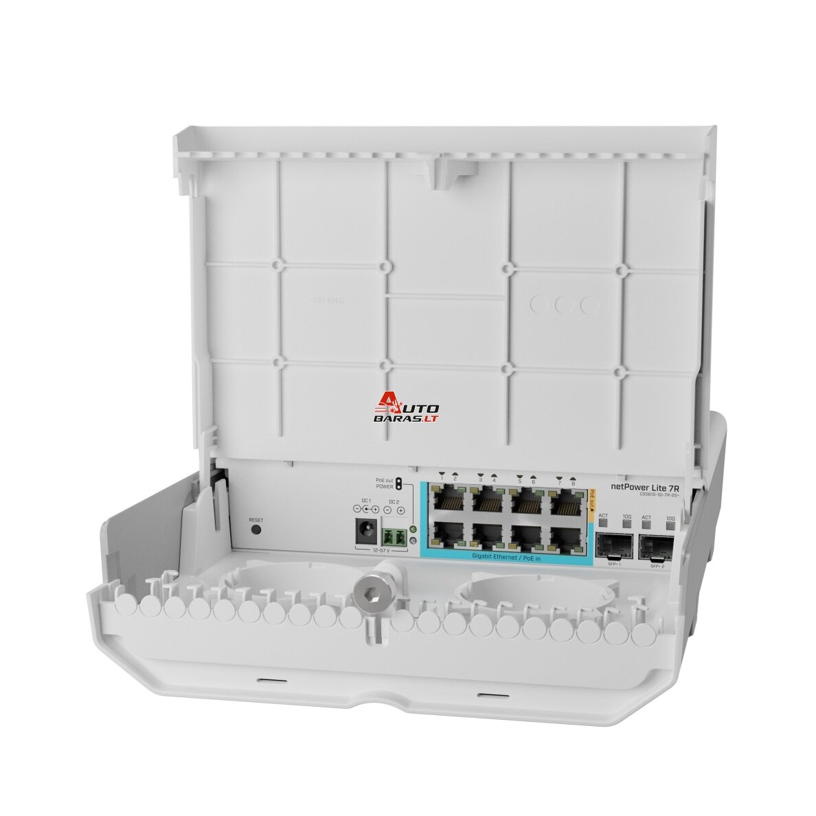 Komutatorius 8 prievadų Mikrotik CSS610-1Gi-7R-2S+OUT