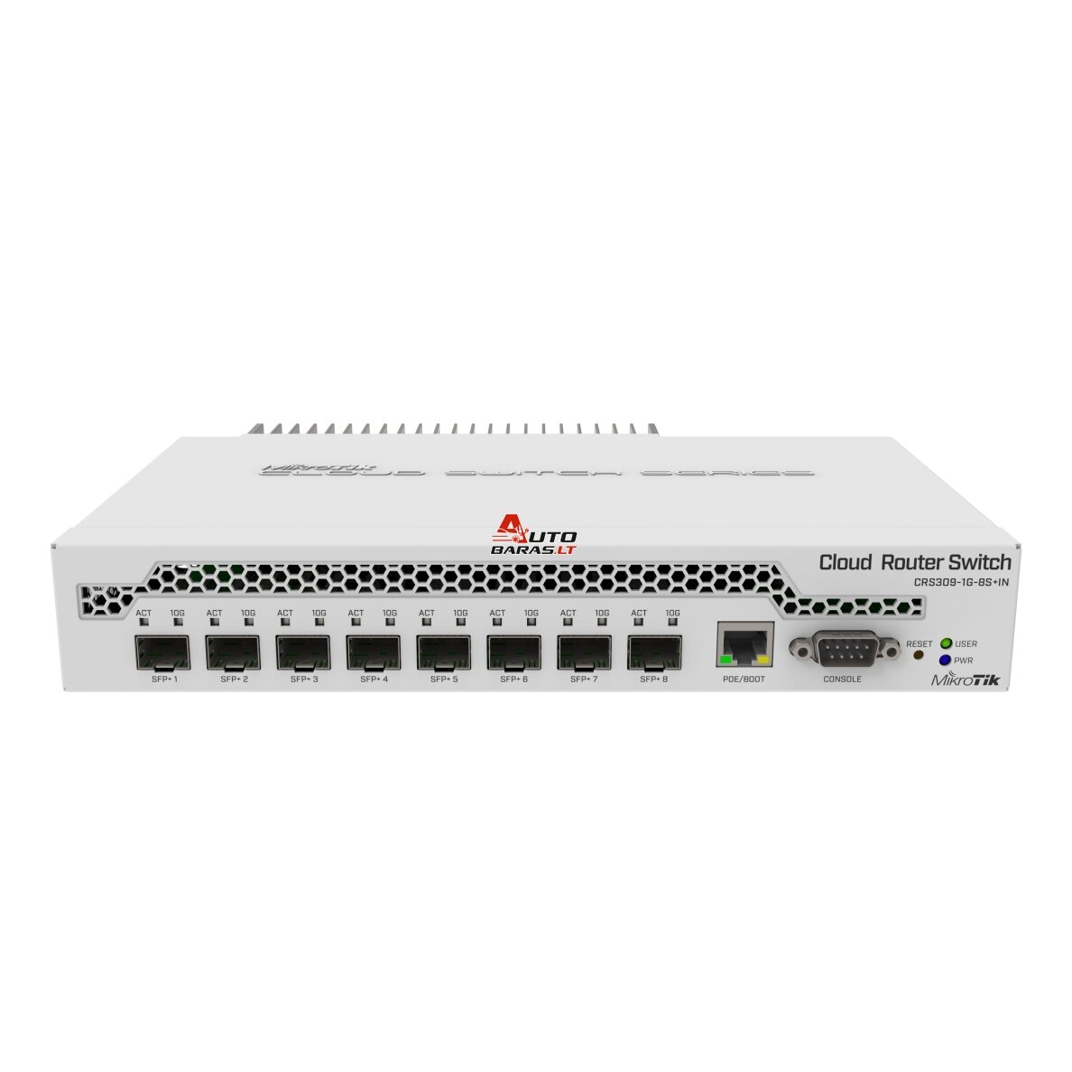 Komutatorius 9 prievadų Mikrotik CRS309-1G-8S+IN