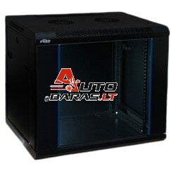 Komutacinė spinta 10'' pakabinama 12U 300x300x656,70mm (juoda, nesurinkta, IP20) ASP-3312