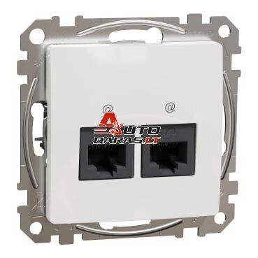 Kompiuterinis lizdas 2xRJ45 UTP cat.6 Schneider Electric Sedna Design SDD111462 (baltas)