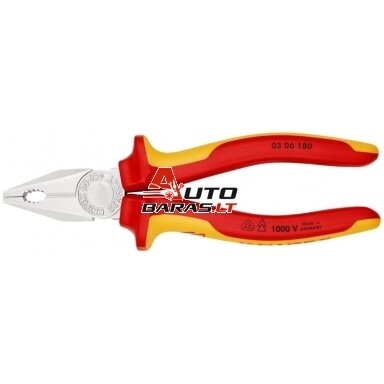 Kombinuotos izoliuotos replės KNIPEX 0306180