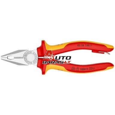 Kombinuotos replės elektrikui 180mm (1000V) KNIPEX Kombinuotos replės elektrikui 180mm (1000V) KNIPEX