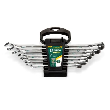 SATA Kombinuotų raktų su terkšle rinkinys 7vnt. (8-19mm) 120XP