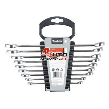 Kombinuotų veržliarakčių komplektas Makita B-65539 (8–18mm, 9vnt)