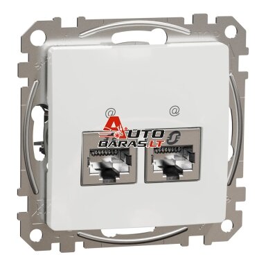 Kompiuterinis lizdas 2×RJ45 Schneider Electric Sedna Design SDD111462S (Cat6, STP, baltas)