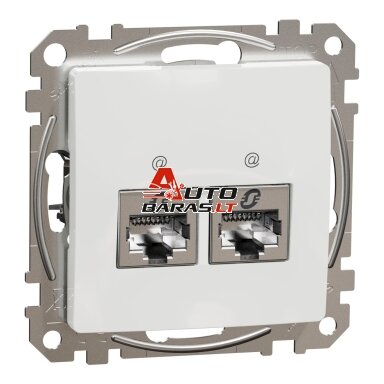 Kompiuterinis lizdas 2xRJ45 STP Schneider Sedna SDD111452S (baltas) Kompiuterinis lizdas 2xRJ45 STP Schneider Sedna SDD111452S (baltas)