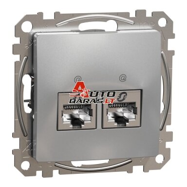 Kompiuterinis lizdas 2xRJ45 STP Schneider Sedna SDD113462S (aliuminis) Kompiuterinis lizdas 2xRJ45 STP Schneider Sedna SDD113462S (aliuminis)