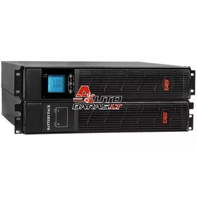 Komplektas EAST UPS 2000VA/1800W Rack/Tower, EPO, LCD + išorinis baterijų paketas 4x9Ah/12V Komplektas EAST UPS 2000VA/1800W Rack/Tower, EPO, LCD + išorinis baterijų paketas 4x9Ah/12V