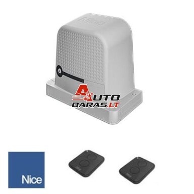 Komplektas slankiojantiems vartams Nice RO600KLTR30 (iki 600kg, ROBO600, 2 pulteliai) Komplektas slankiojantiems vartams Nice RO600KLTR30 (iki 600kg, ROBO600, 2 pulteliai)